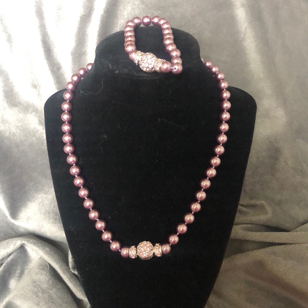 Nolan Miller Plum Pearl Set
